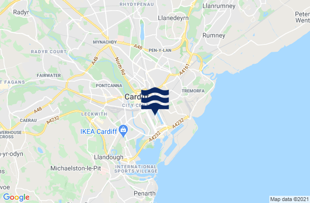 Mapa de mareas Cardiff, United Kingdom