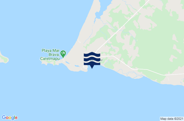 Mapa de mareas Carelmapu Canal Chacao, Chile