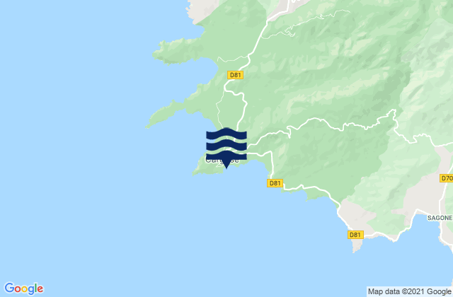 Mapa de mareas Cargèse, France