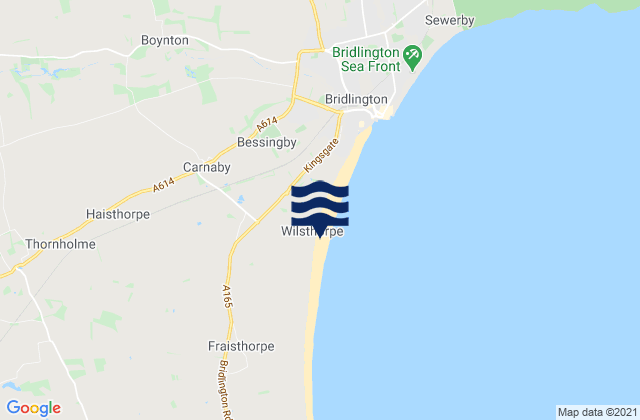 Mapa de mareas Carnaby, United Kingdom