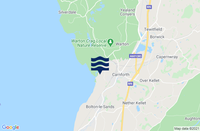 Mapa de mareas Carnforth, United Kingdom