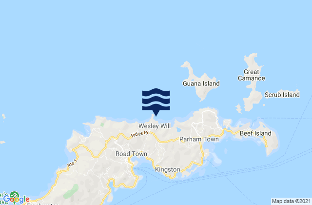 Mapa de mareas Carot Bay, U.S. Virgin Islands
