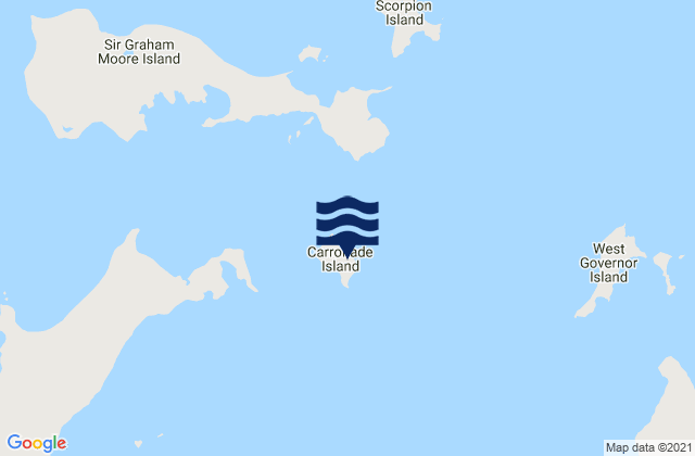 Mapa de mareas Carronade Island, Australia