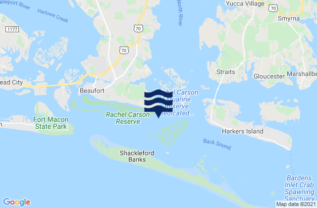 Mapa de mareas Carrot Island, United States