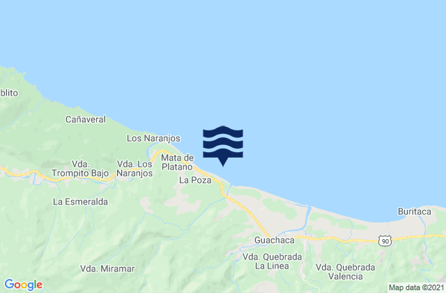 Mapa de mareas Casa Grande, Colombia