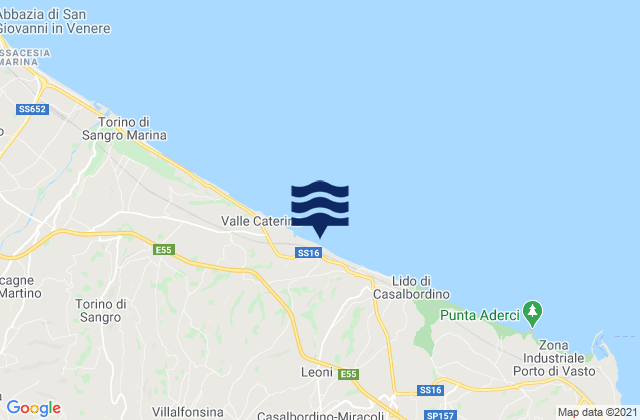 Mapa de mareas Casalbordino-Miracoli, Italy