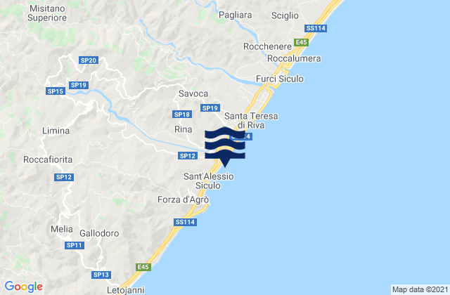 Mapa de mareas Casalvecchio Siculo, Italy