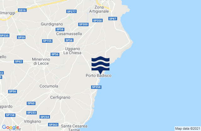 Mapa de mareas Casamassella, Italy