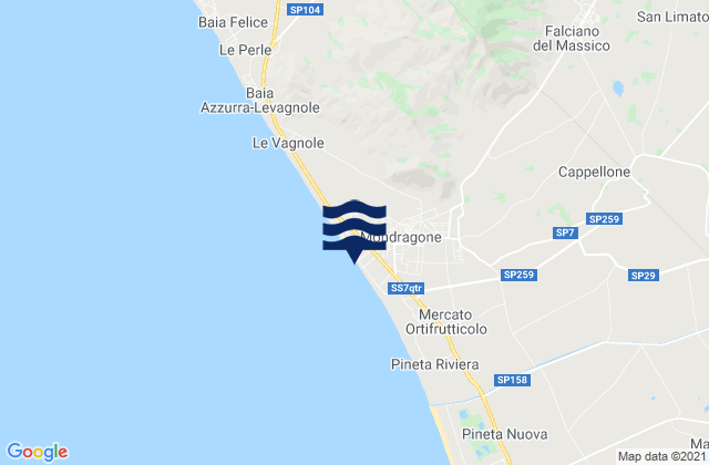 Mapa de mareas Casanova, Italy