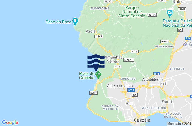 Mapa de mareas Cascais, Portugal