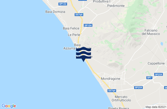Mapa de mareas Cascano, Italy