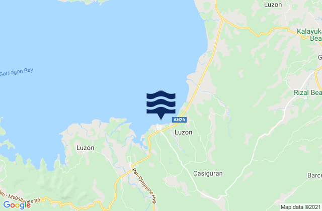 Mapa de mareas Casiguran, Philippines
