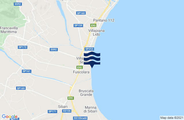 Mapa de mareas Cassano Allo Ionio, Italy