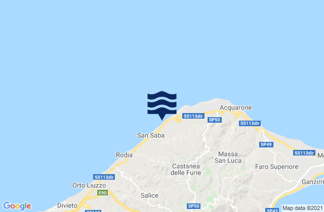 Mapa de mareas Castanea delle Furie, Italy