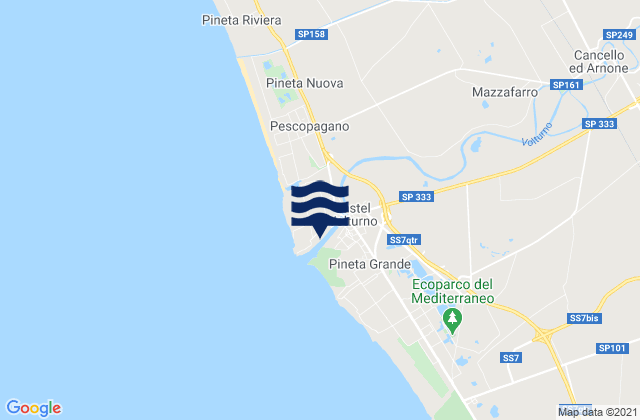 Mapa de mareas Castel Volturno, Italy