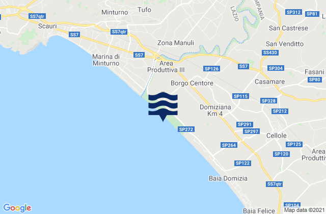 Mapa de mareas Castelforte, Italy