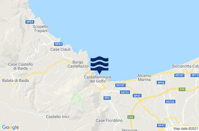 Mapa de mareas Castellammare del Golfo, Italy