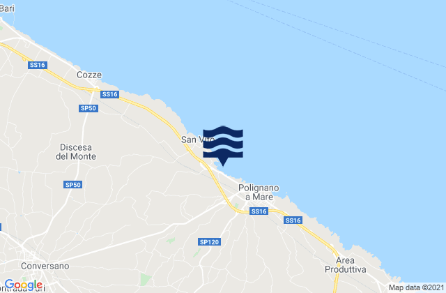 Mapa de mareas Castellana, Italy