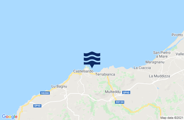 Mapa de mareas Castelsardo, Italy