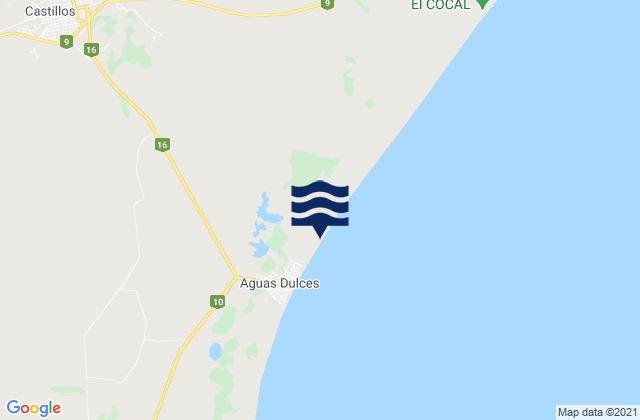 Mapa de mareas Castillos, Uruguay
