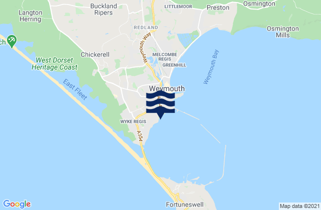 Mapa de mareas Castle Cove Portland Harbour Beach, United Kingdom