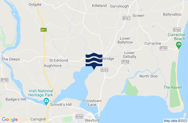 Mapa de mareas Castlebridge, Ireland
