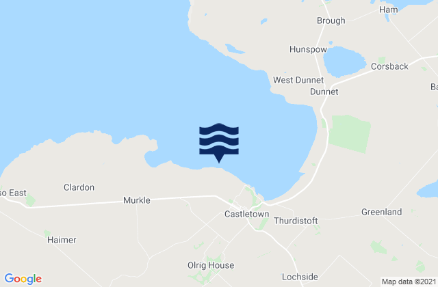 Mapa de mareas Castlehill to Murkle, United Kingdom