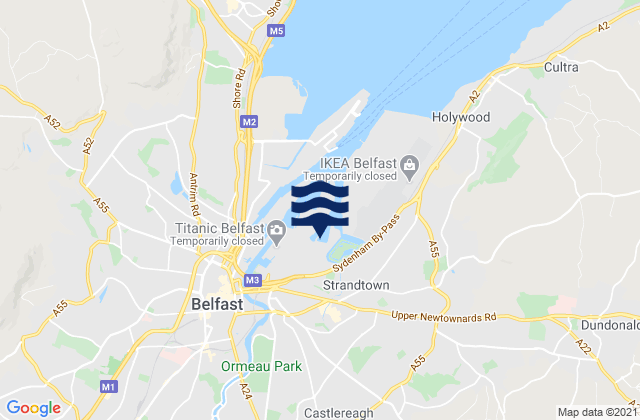 Mapa de mareas Castlereagh, United Kingdom