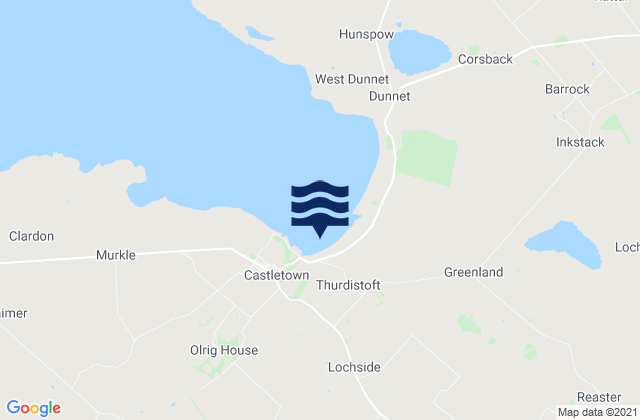 Mapa de mareas Castletown Beach, United Kingdom
