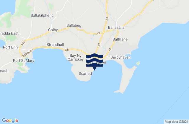 Mapa de mareas Castletown, Isle of Man