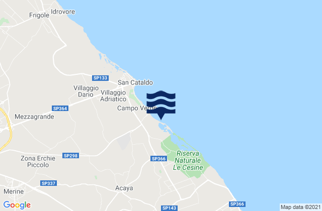 Mapa de mareas Castri di Lecce, Italy