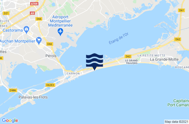 Mapa de mareas Castries, France