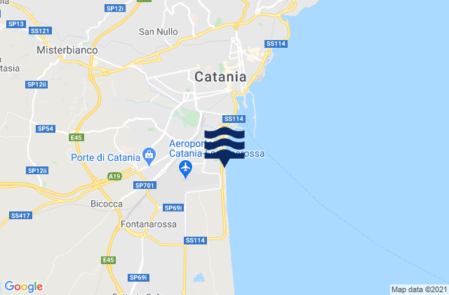 Mapa de mareas Catania, Italy