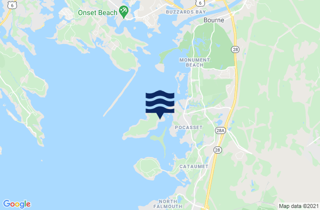 Mapa de mareas Cataumet Harbor, United States