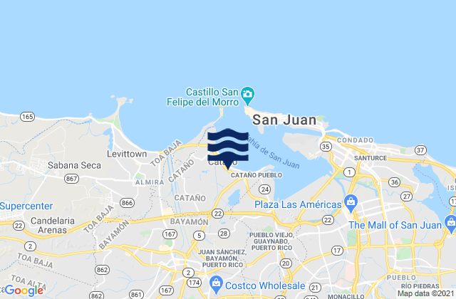 Mapa de mareas Cataño Municipio, Puerto Rico