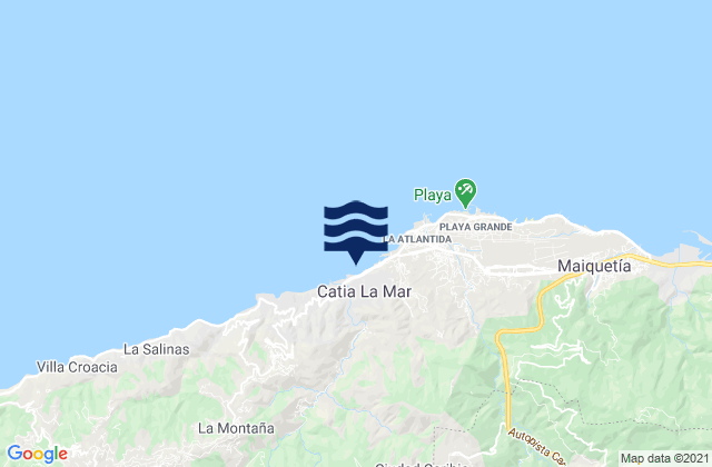 Mapa de mareas Catia La Mar, Venezuela