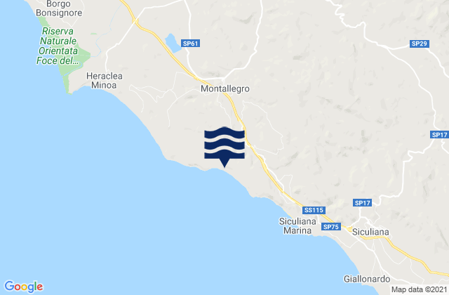 Mapa de mareas Cattolica Eraclea, Italy