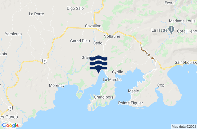 Mapa de mareas Cavaillon, Haiti
