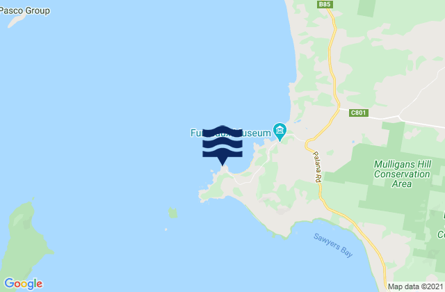 Mapa de mareas Cave Beach, Australia