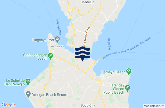 Mapa de mareas Cayang, Philippines