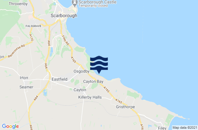 Mapa de mareas Cayton Bay Beach, United Kingdom