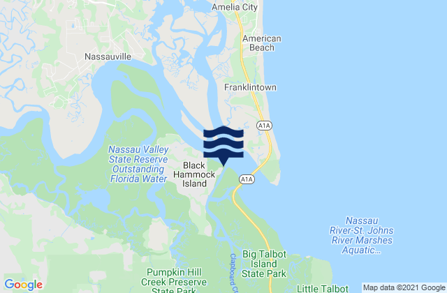 Mapa de mareas Cedar Heights Broward River, United States