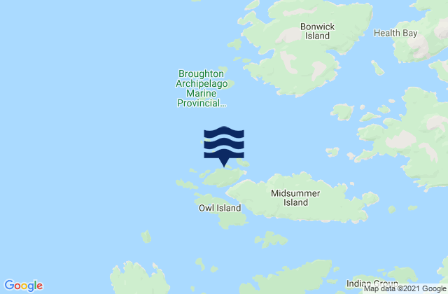 Mapa de mareas Cedar Island, Canada