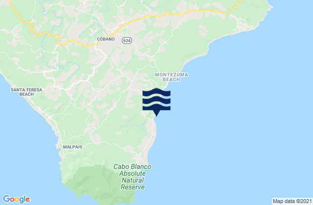 Mapa de mareas Cedros, Costa Rica