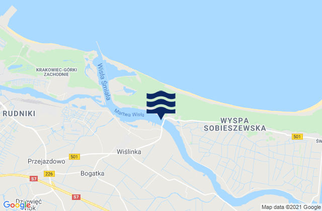 Mapa de mareas Cedry Wielkie, Poland