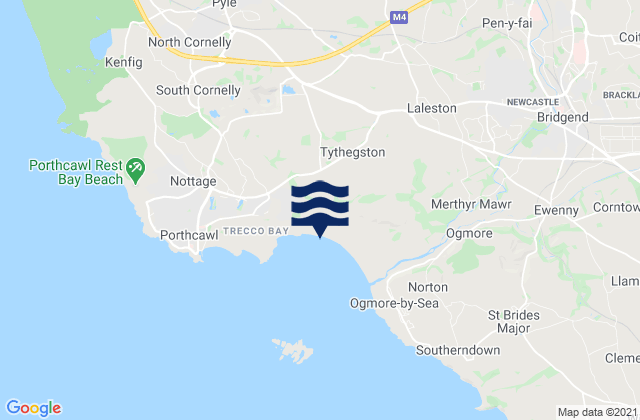 Mapa de mareas Cefn Cribwr, United Kingdom