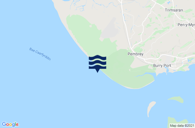 Mapa de mareas Cefn Sidan Beach, United Kingdom