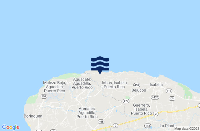 Mapa de mareas Ceiba Alta Barrio, Puerto Rico