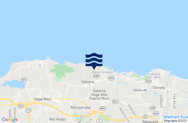 Mapa de mareas Ceiba, Puerto Rico