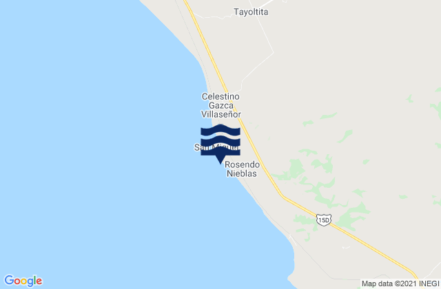 Mapa de mareas Celestino, Mexico